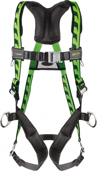 Fall Protection Harnesses: 400 Lb, AirCore Back and Side D-rings Style, Size 2X-Large & 3X-Large, Polyester