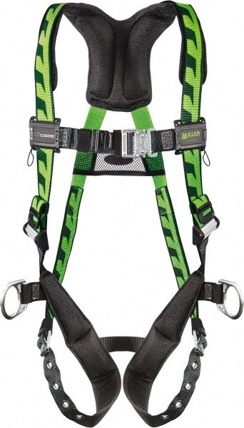 Fall Protection Harnesses: 400 Lb, AirCore Back and Side D-rings Style, Size 2X-Large & 3X-Large, Polyester