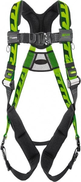 Miller ACA-QC/UGN Fall Protection Harnesses: 400 Lb, AirCore Single D-ring Style, Size Universal, Polyester 