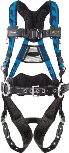 Miller ACA-TB-BDP2/3XL Fall Protection Harnesses: 400 Lb, AirCore Construction Style, Size 2X-Large & 3X-Large, Polyester 
