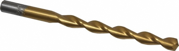 Photos - Drill / Screwdriver Chicago-Latrobe Jobber Length Drill Bit: 21/64"  Dia, 135 deg, HSS - TiN Finish, 4-5/8" OAL, Right Hand Cut, Parabol (0.3281)