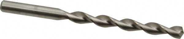 Jobber Length Drill Bit: Letter M (0.2950) Dia, 135 deg, HSS - Bright/Uncoated Finish, 4.3750" OAL, Right Hand Cut, Parabolic Flute, Straight Shank, Series 150DH