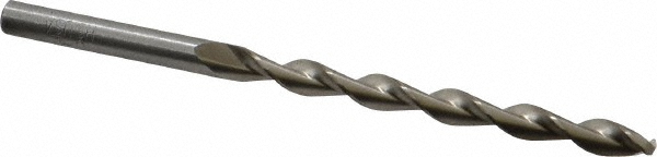 Chicago-Latrobe #7 135° High Speed Steel Jobber Drill - Bright Finish, Right Hand Cut, Parabolic Flute, Straight Shank, 3-5/8" OAL, Split Point