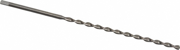 Chicago-Latrobe 1/8" 135° Parabolic Flute High Speed Steel Taper Length Drill Bit - Bright Finish, 3-3/8" Flute Length, 5-1/8" OAL, Split Point