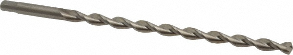 Taper Length Drill Bit: 17/64" (0.2656) Dia, 135 deg, HSS - Bright/Uncoated Finish, 5" Flute Length, 6-1/4" OAL, Right Hand Cut, Parabolic Flute, Tanged Shank, 120DH