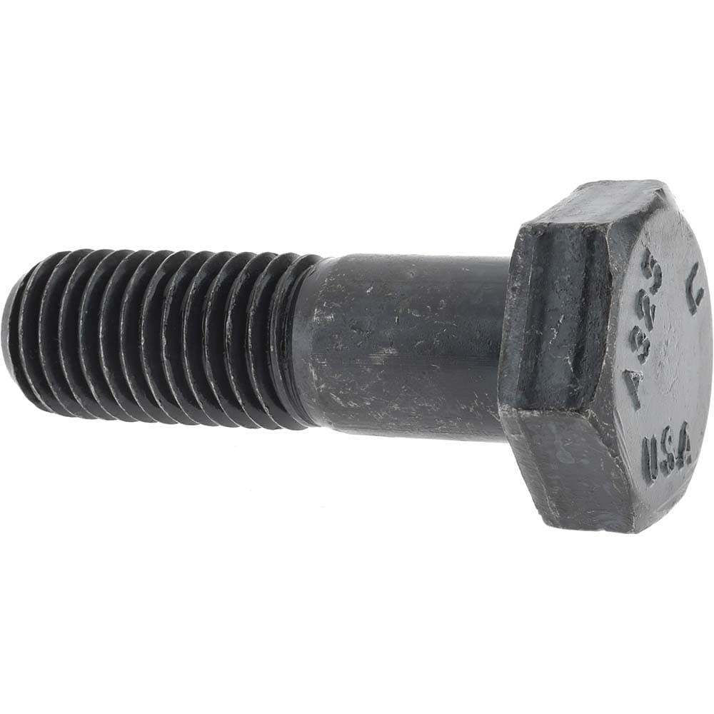 Hex Head Bolt: 3/4-10, 2-1/2" Length Under Head, Steel, Grade A325