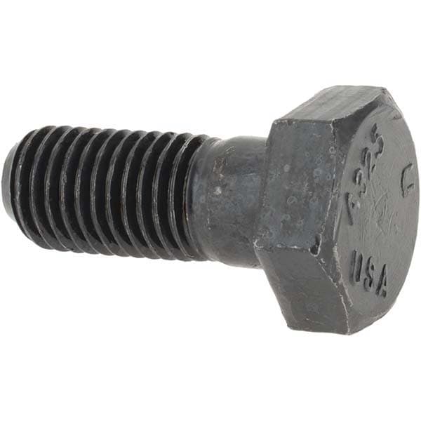 Hex Head Bolt: 3/4-10, 2" Length Under Head, Steel, Grade A325