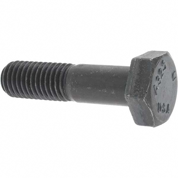 Hex Head Bolt: 5/8-11, 2-1/2" Length Under Head, Steel, Grade A325