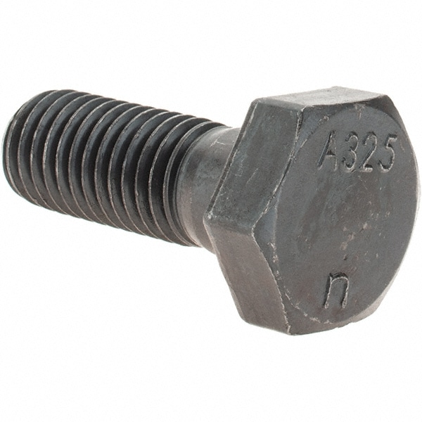 Hex Head Bolt: 5/8-11, 1-3/4" Length Under Head, Steel, Grade A325