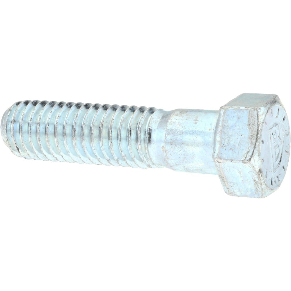 Bowmalloy 36082 Hex Head Cap Screw: 7/16-14 x 1-3/4", Grade 9 Alloy Steel, Zinc-Plated Clear Chromate 