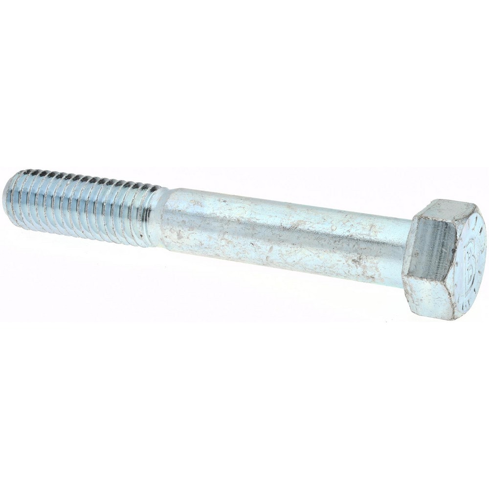 Bowmalloy 36116 Hex Head Cap Screw: 1/2-13 x 4", Grade 9 Alloy Steel, Zinc-Plated Clear Chromate 