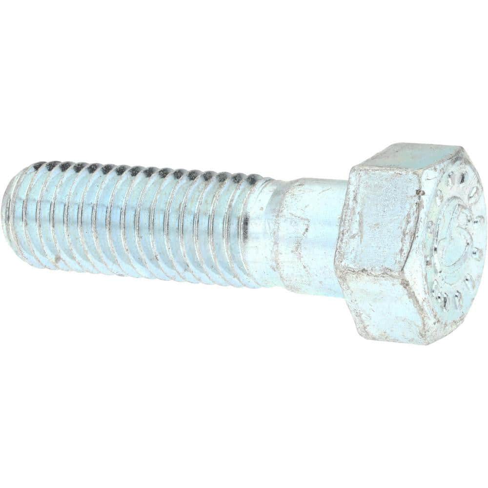 Bowmalloy 36449 Hex Head Cap Screw: 5/8-18 x 2", Grade 9 Alloy Steel, Zinc-Plated Clear Chromate 