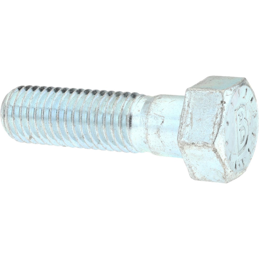 Bowmalloy 36449 Hex Head Cap Screw: 5/8-18 x 2", Grade 9 Alloy Steel, Zinc-Plated Clear Chromate 