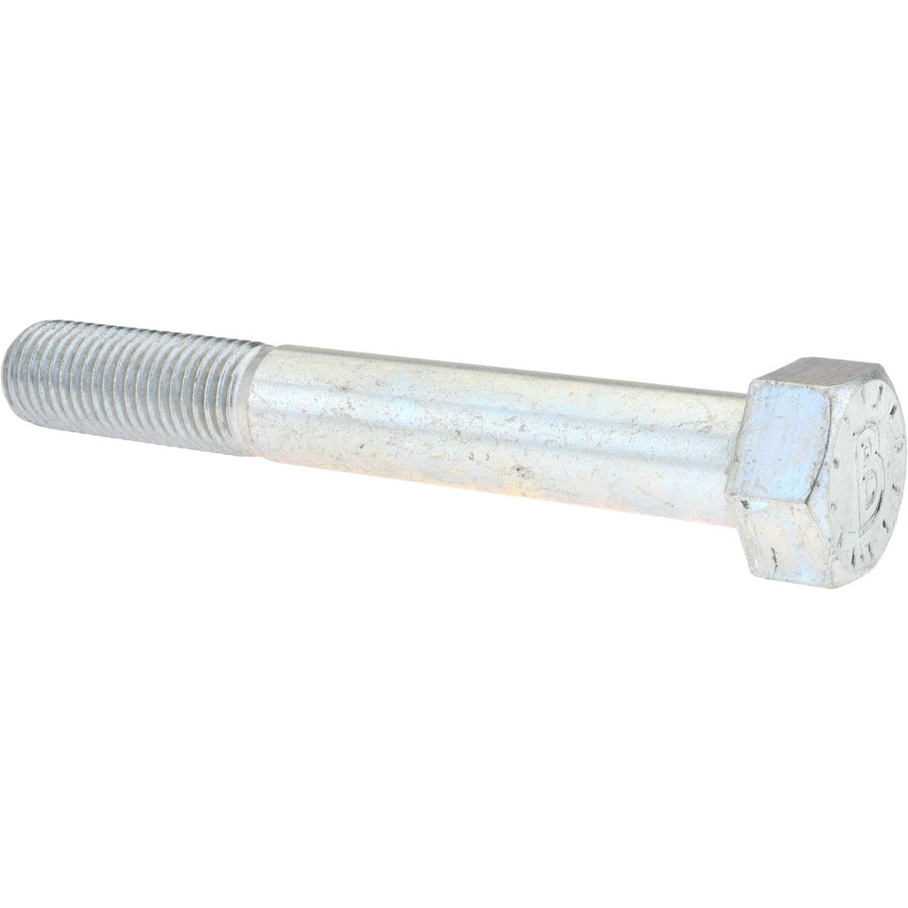 Bowmalloy 36228 Hex Head Cap Screw: 1-8 x 7-1/2", Grade 9 Alloy Steel, Zinc-Plated Clear Chromate 