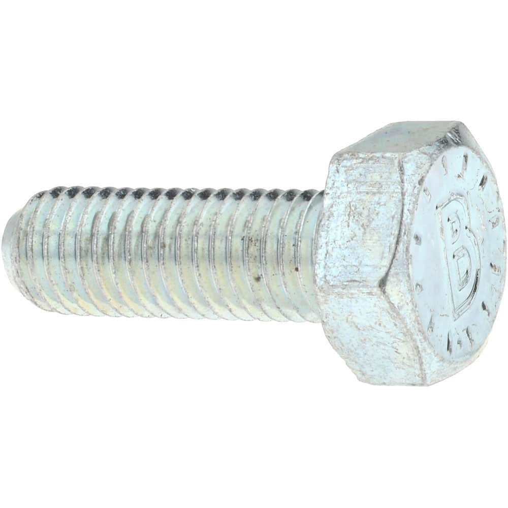 Bowmalloy 36302 Hex Head Cap Screw: 1/4-28 x 3/4", Grade 9 Alloy Steel, Zinc-Plated Clear Chromate 
