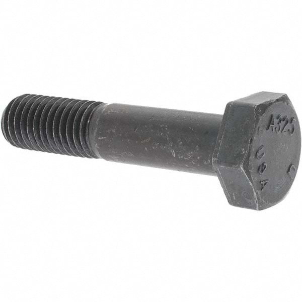Hex Head Bolt: 5/8-11, 3" Length Under Head, Steel, Grade A325