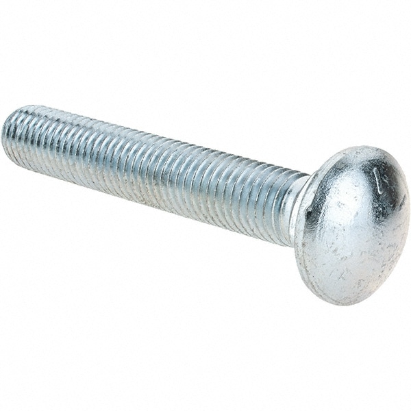 Carriage Bolt: 5/8-11, 4" Length Under Head, Square Neck
