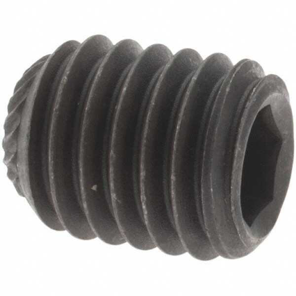 Set Screw: 1/2-13 x 5/8", Knurled Cup Point, Alloy Steel, Grade 8