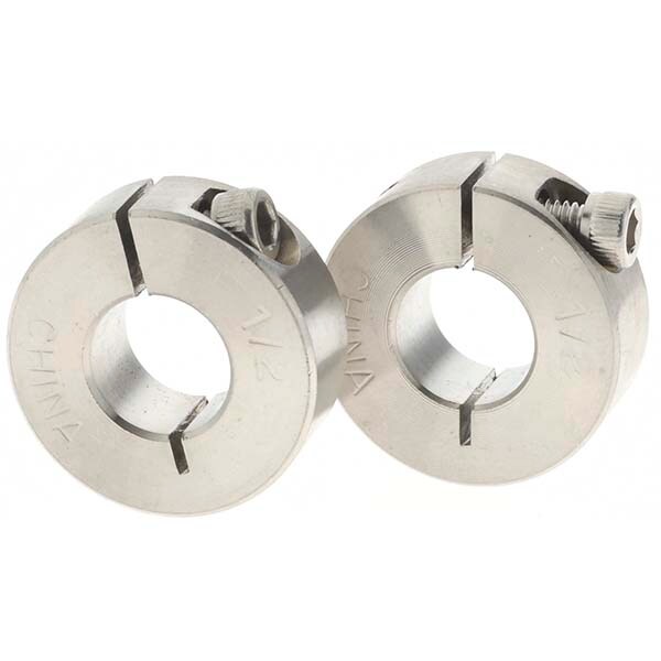 Shaft Collar: Clamp, 1-1/8" OD, Stainless Steel