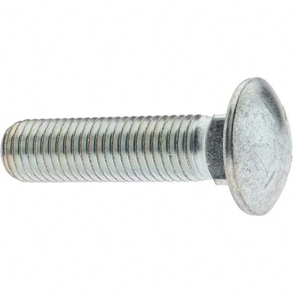 Carriage Bolt: 3/4-10, 3" Length Under Head, Square Neck