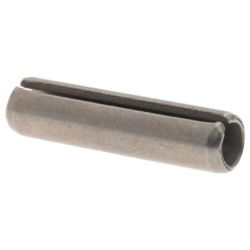 Slotted Spring Pin: 0.25" Dia, 1" Long, 420 Stainless Steel