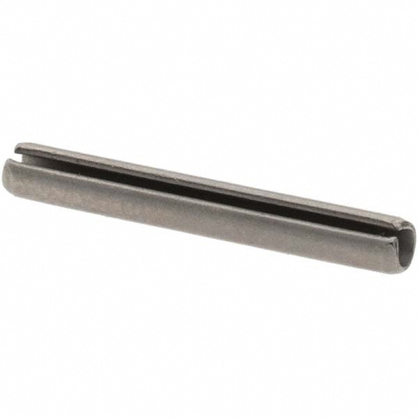 Slotted Spring Pin: 0.0938" Dia, 3/4" Long, 420 Stainless Steel