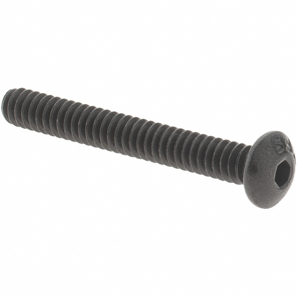 thumbnail image 2 of #4-40 X 3/8" Black Oxide Stainless Steel Socket Button Head Screws (18-8, Allen Drive) 2 of 5