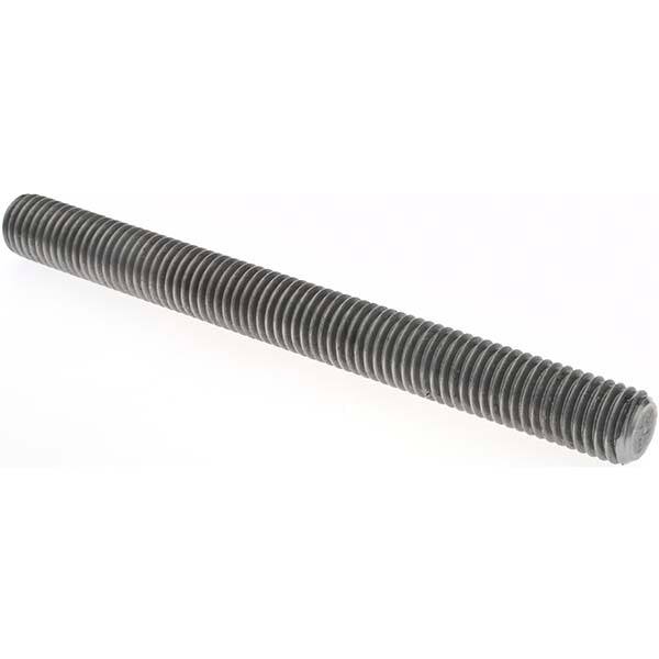5/8-11, 6-1/2" Long, Uncoated, Steel, Fully Threaded Stud with Nut