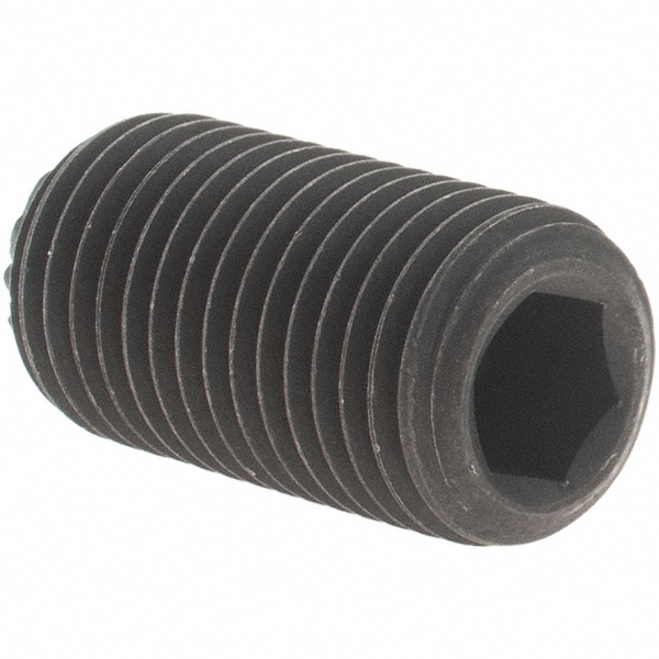 Set Screw: 3/8-24 x 3/4", Knurled Cup Point, Alloy Steel, Grade 8