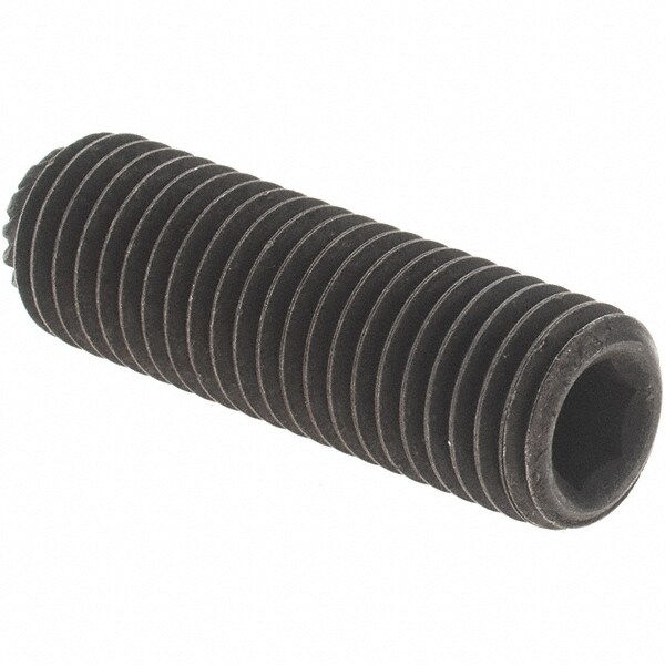 Set Screw: 5/16-24 x 1", Knurled Cup Point, Alloy Steel, Grade 8