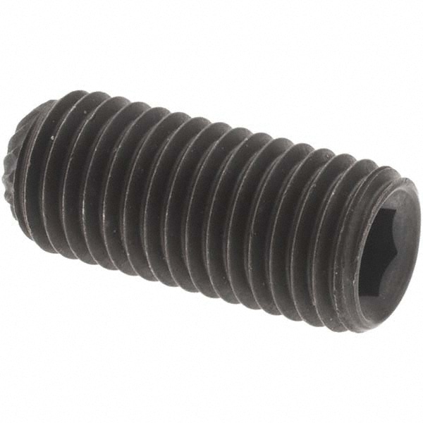 Set Screw: 5/16-24 x 3/4", Knurled Cup Point, Alloy Steel, Grade 8