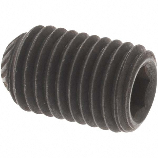 Set Screw: 5/16-24 x 1/2", Knurled Cup Point, Alloy Steel, Grade 8