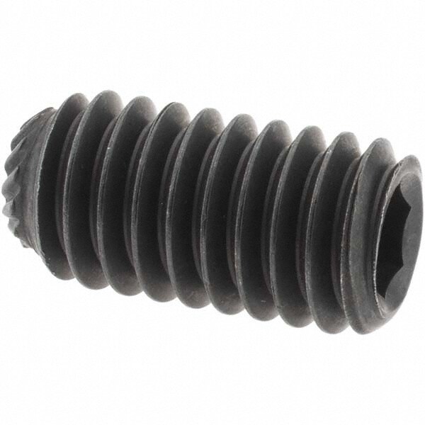 Set Screw: 5/16-18 x 5/8", Knurled Cup Point, Alloy Steel, Grade 8