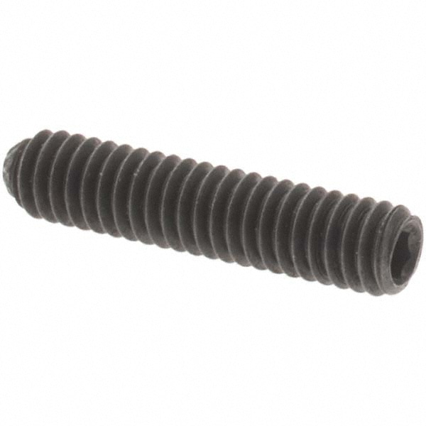 Set Screw: #8-32 x 3/4", Knurled Cup Point, Alloy Steel, Grade 8