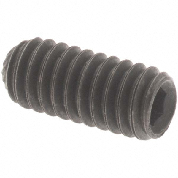 Set Screw: #8-32 x 3/8", Knurled Cup Point, Alloy Steel, Grade 8