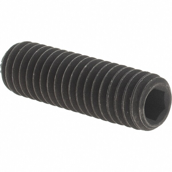 Set Screw: 3/8-16 x 1-1/4", Knurled Cup Point, Alloy Steel, Grade 8