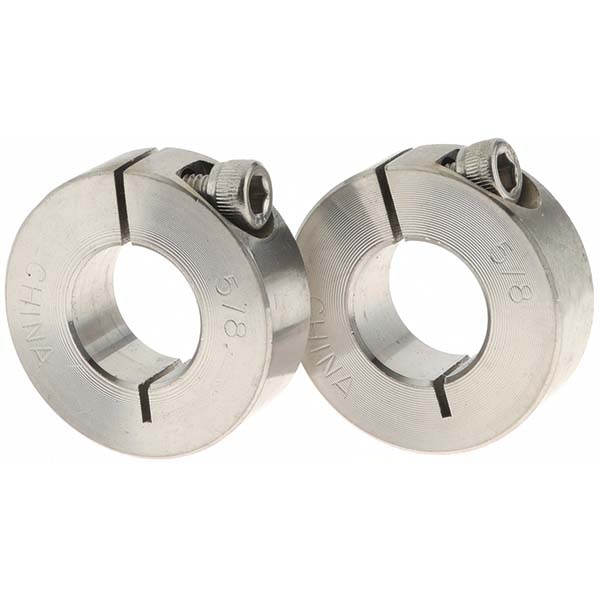 Shaft Collar: Clamp, 1-5/16" OD, Stainless Steel