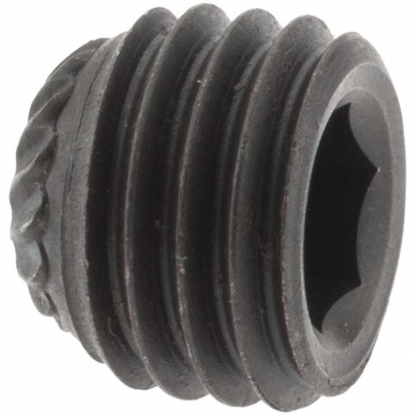 Set Screw: 5/16-24 x 1/4", Knurled Cup Point, Alloy Steel, Grade 8