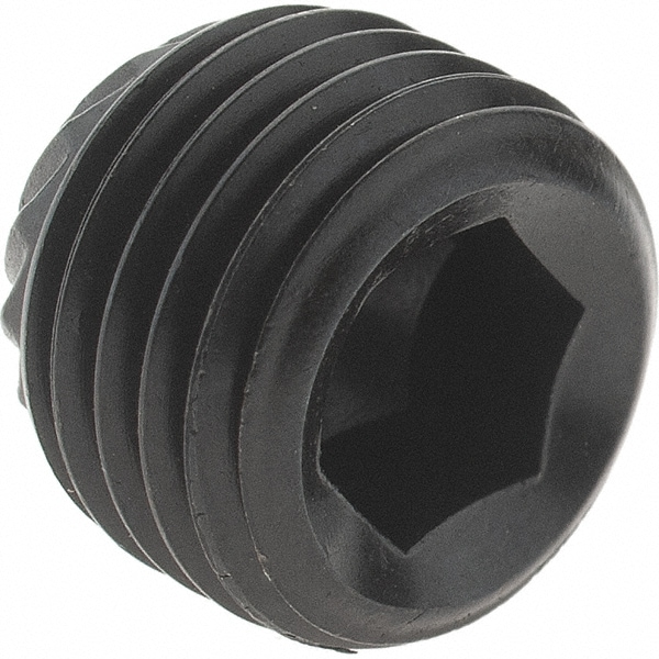 Set Screw: 3/8-24 x 5/16", Knurled Cup Point, Alloy Steel, Grade 8
