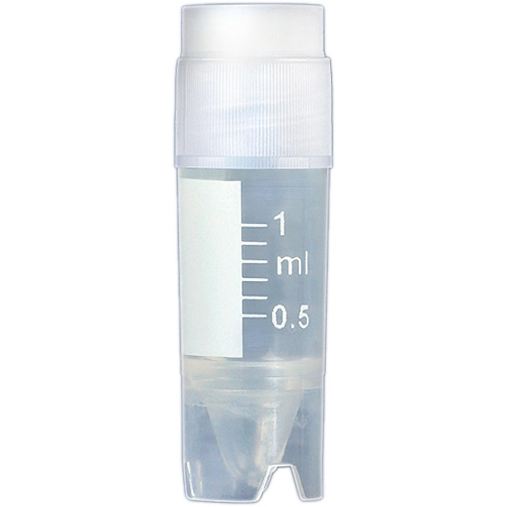 Test & Sample Tubes: Type: Cryogenic Vial; Capacity (ml): 1; Diameter (mm): 12.5000; Bottom: Conical