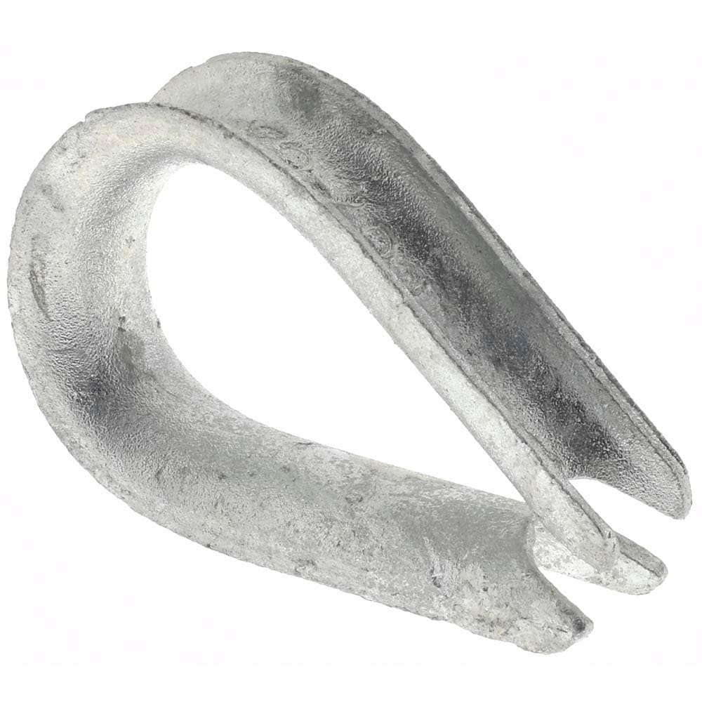 Wire Rope Thimble: 3/8" Rope Dia, Steel