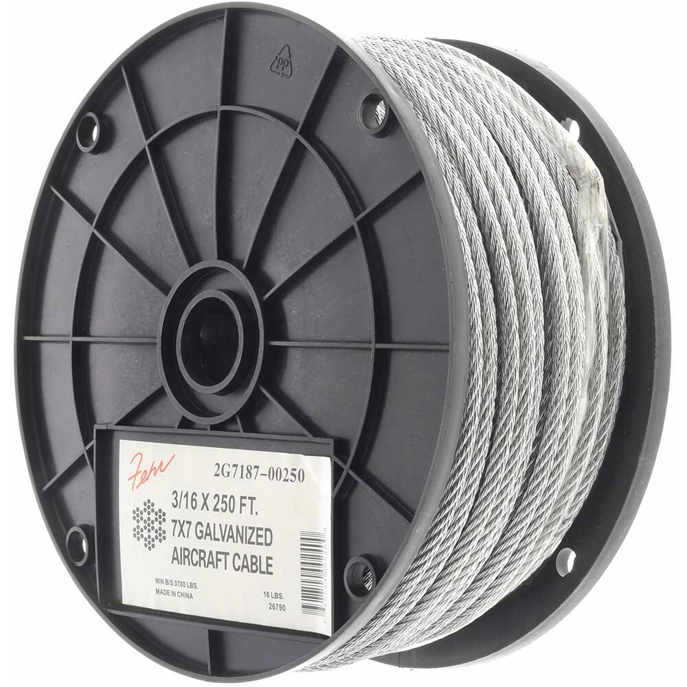 3/16" Diam, Aircraft Cable