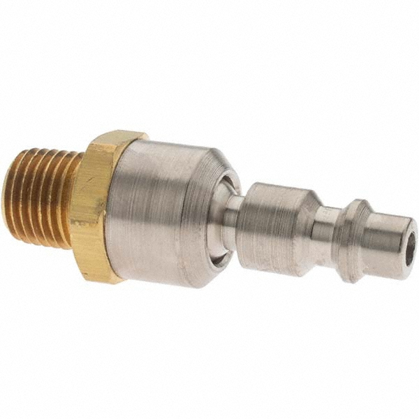 Pneumatic Hose Coupling: 1/4" Thread, 1/4" Body Dia, Acme Interchange