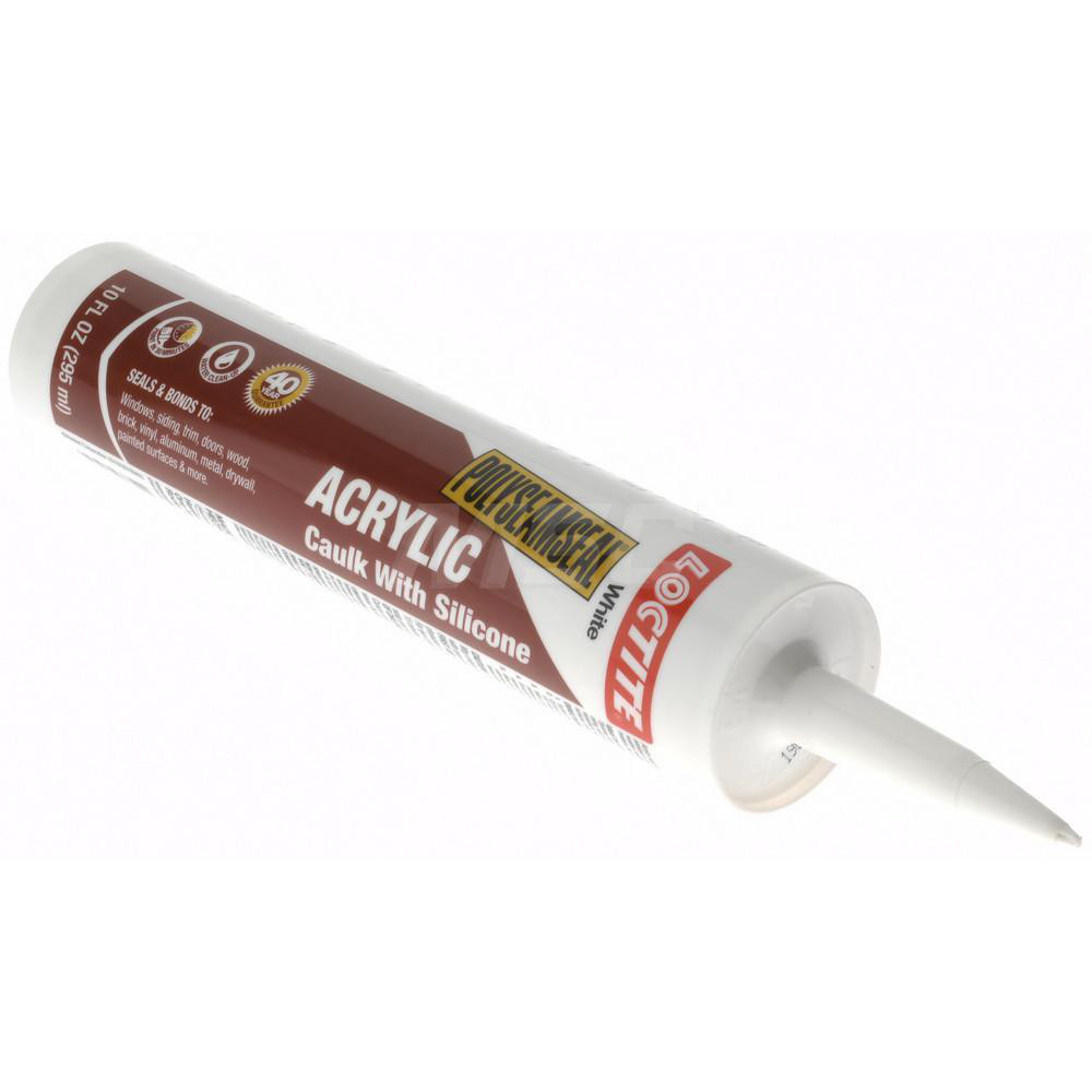 Value Collection Caulk 10 oz Tube, White, Acrylic & Silicone Hybrid