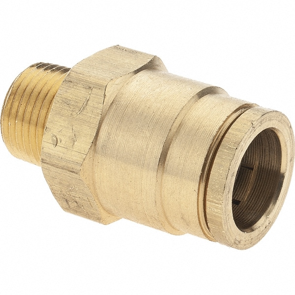 Parker - Push-To-Connect Tube to Male & Tube to Male NPT Tube Fitting: Male  Connector, 3/8″ Thread, 5/8″ OD - 81013203 - MSC Industrial Supply