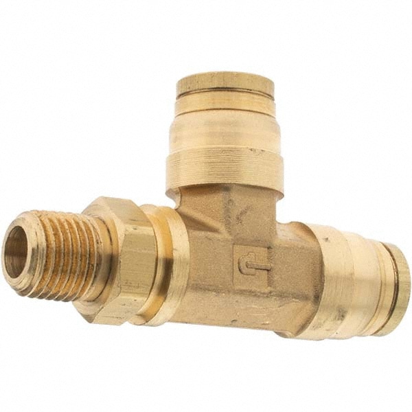 Brass Fitting Tube to Pipe 1//4 and 3//8 Push-to-Connect and NPTF Run Tee Rigid Pack of 20 1//4 and 3//8 Parker 171PMTNS-4-6-4-pk20 Brass Push-to-Connect D.O.T Pack of 20