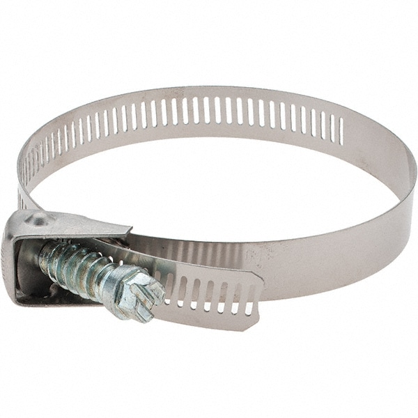 Worm Gear Clamp: SAE 48, 1-1/2 to 3-1/2" Dia