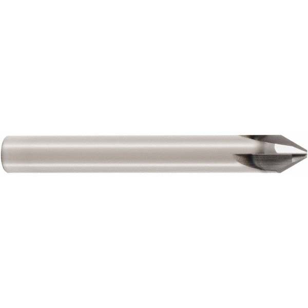 Chamfer Mill: 3 mm Dia, 3 Flutes, Solid Carbide