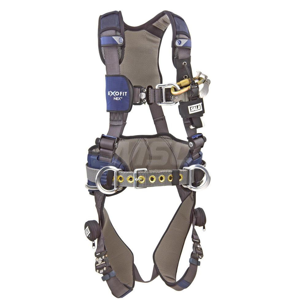 Fall Protection Harnesses: 420 Lb, Vest Style, Size Small, For Wind Energy Climbing & Positioning, Polyester, Back Front & Side