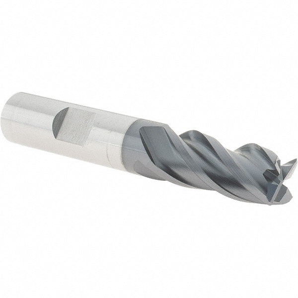 Iscar 5623092 Corner Radius End Mill: 1/2" Dia, 1" LOC, 0.023" Radius, 4 Flutes, Solid Carbide 